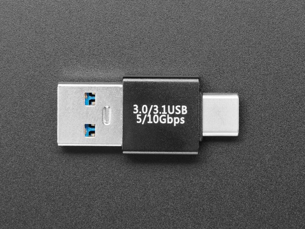 USB-A Plug to USB-C Plug Adapter by The Pi Hut - The Pi Hut