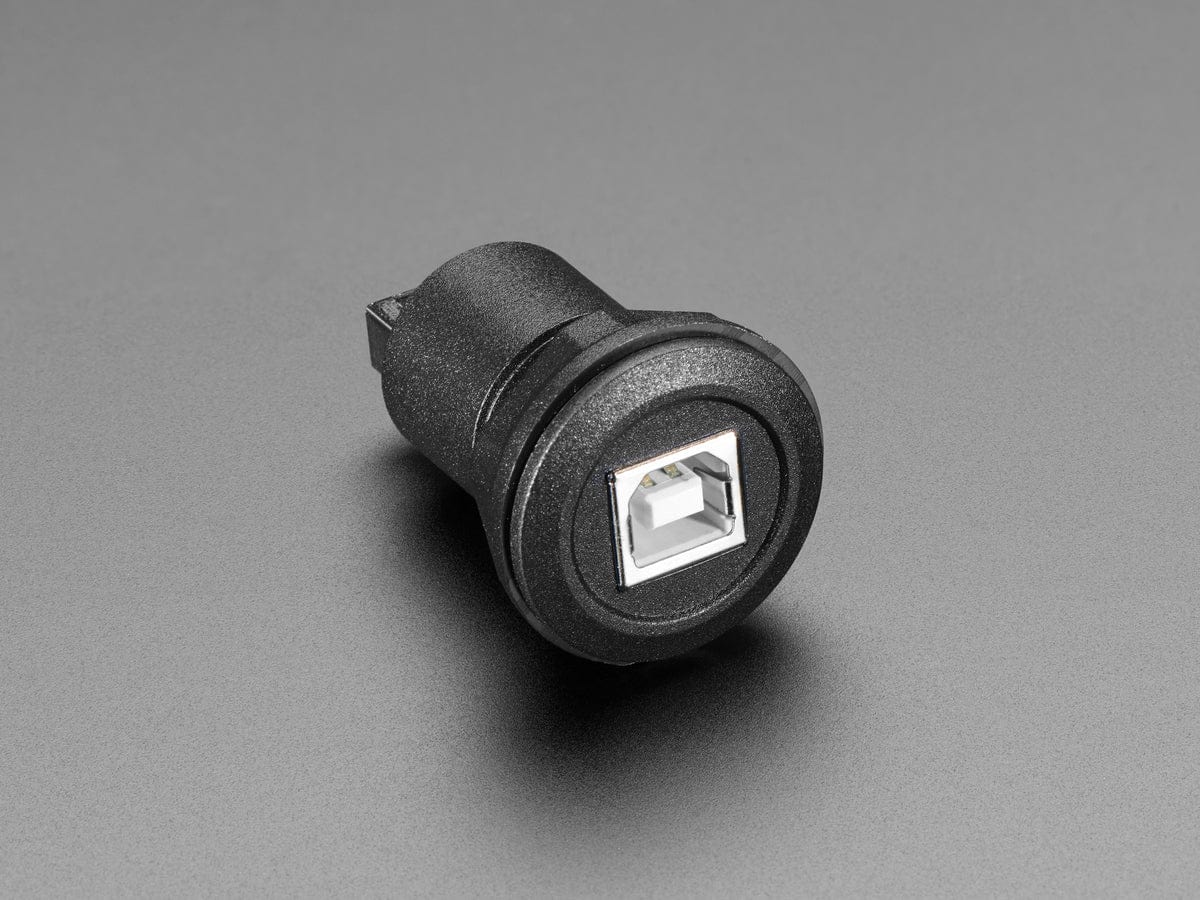 USB B Jack to USB A Jack Round Panel Mount Adapter by The Pi Hut - The Pi Hut