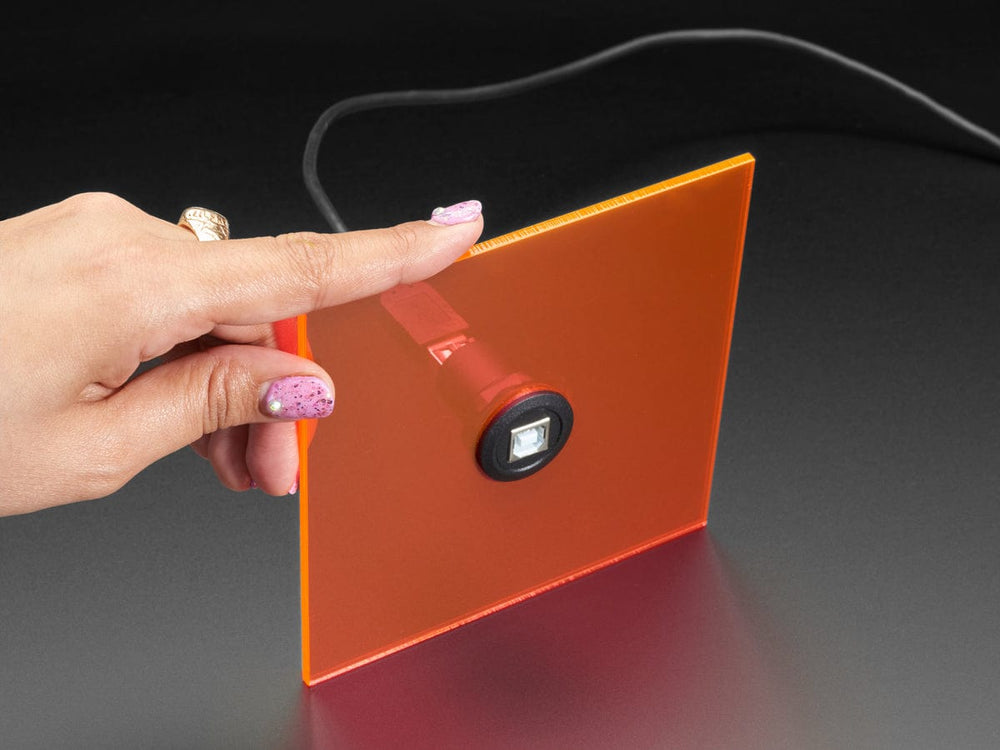 USB B Jack to USB A Jack Round Panel Mount Adapter by The Pi Hut - The Pi Hut