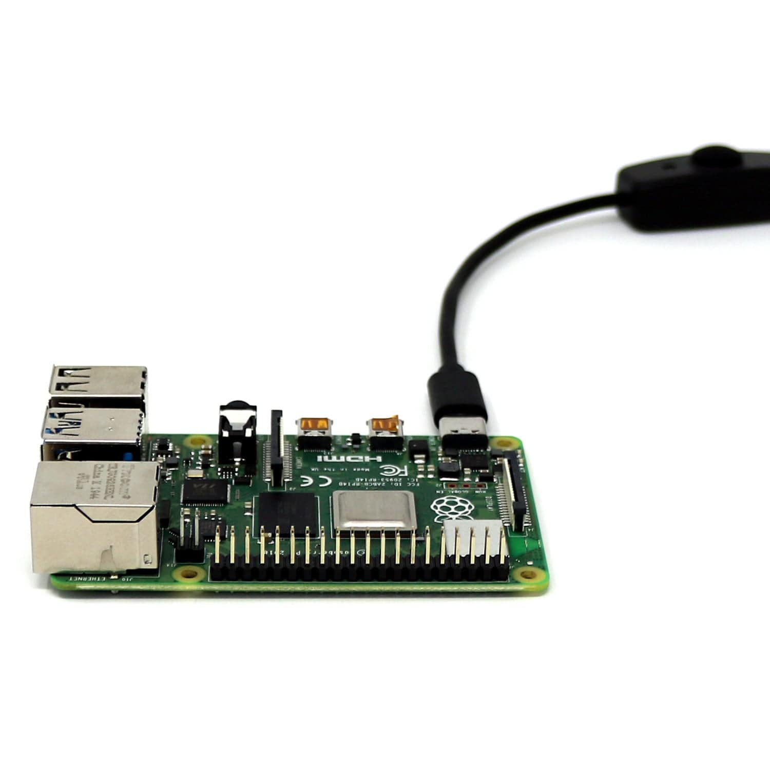 USB-C Cable with On/Off Switch for Raspberry Pi 4 by The Pi Hut - The Pi Hut