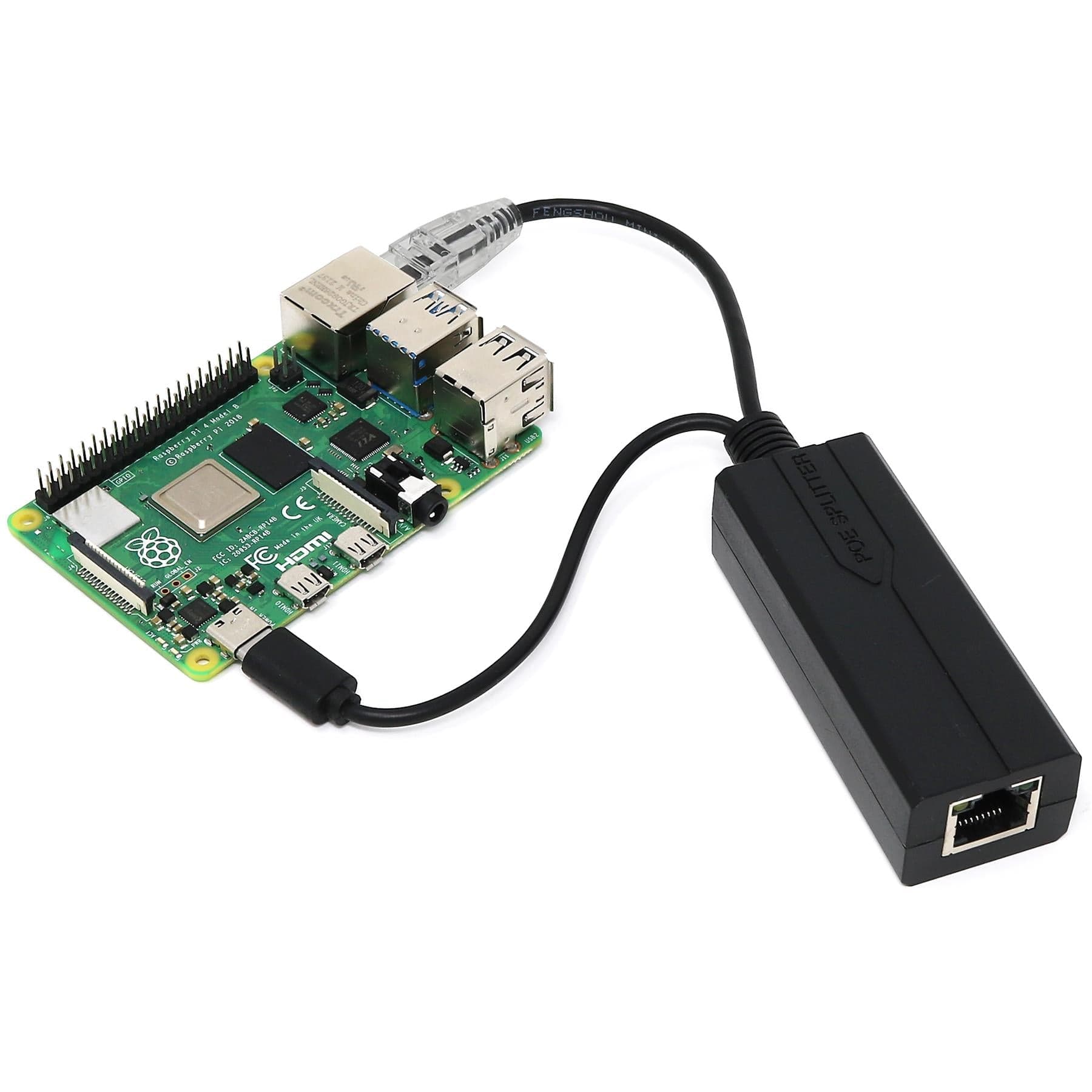 USB-C Gigabit PoE Splitter (5V 2.4A) by The Pi Hut - The Pi Hut