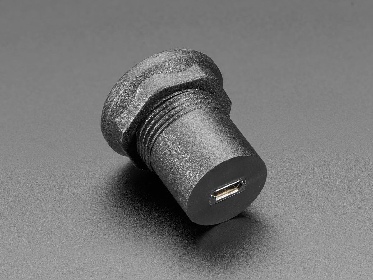 USB C Jack to Micro USB Jack Round Panel Mount Adapter by The Pi Hut - The Pi Hut