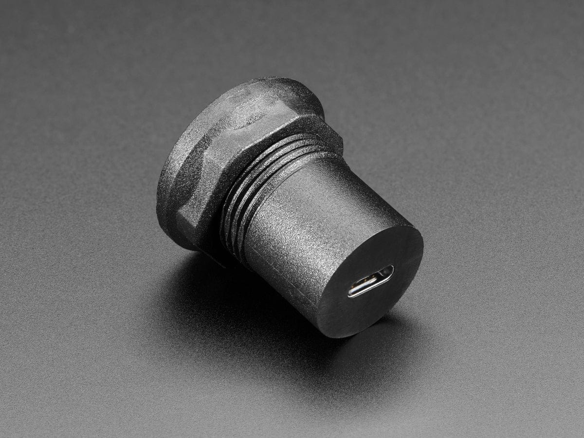 USB C Jack to USB C Jack Round Panel Mount Adapter by The Pi Hut - The Pi Hut