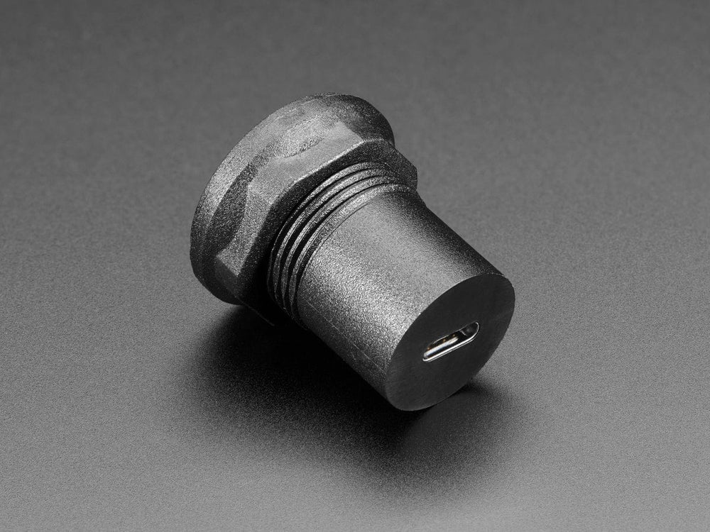 USB C Jack to USB C Jack Round Panel Mount Adapter by The Pi Hut - The Pi Hut