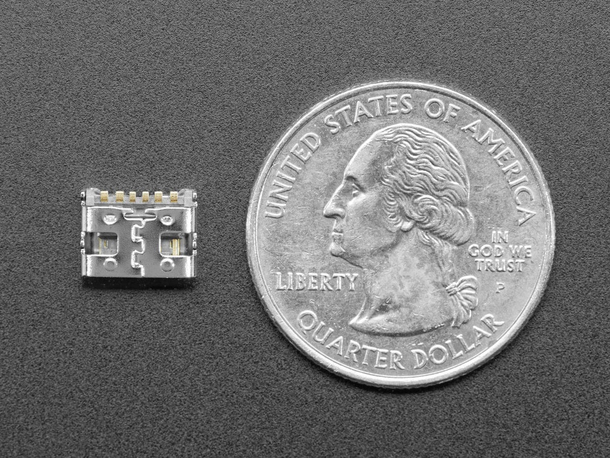 USB C SMT / THM Jack Connector - Power Only - Pack of 10 by The Pi Hut - The Pi Hut