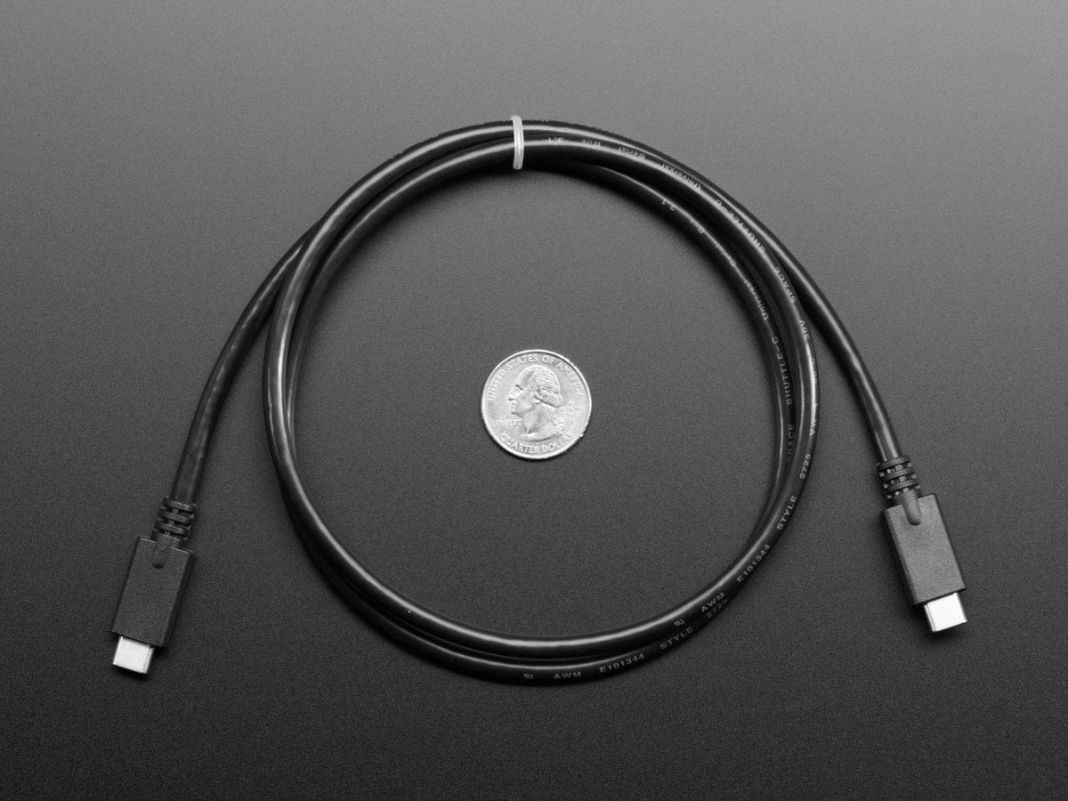 USB C to USB C Cable - USB 3.1 Gen 4 with E-Mark - 1 meter long by The Pi Hut - The Pi Hut