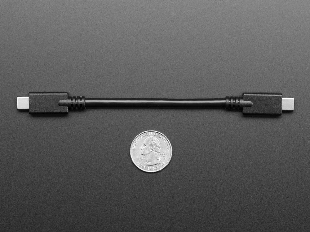 USB C to USB C Cable - USB 3.1 Gen 4 with E-Mark - 6" long by The Pi Hut - The Pi Hut