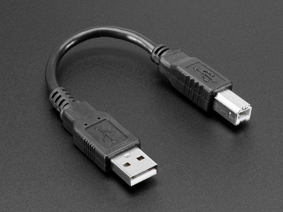 USB Cable - 6" Standard A-B by The Pi Hut - The Pi Hut