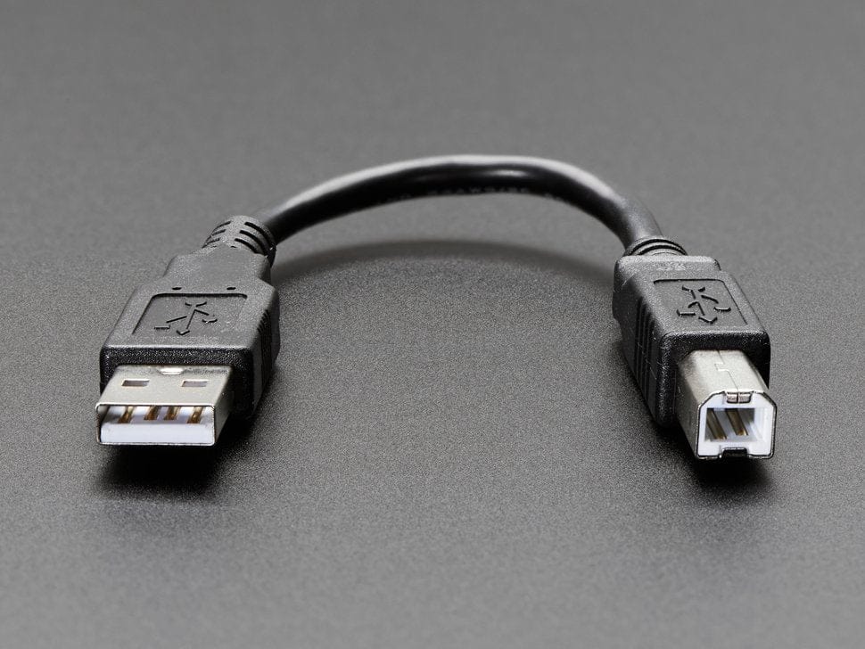 USB Cable - 6" Standard A-B by The Pi Hut - The Pi Hut