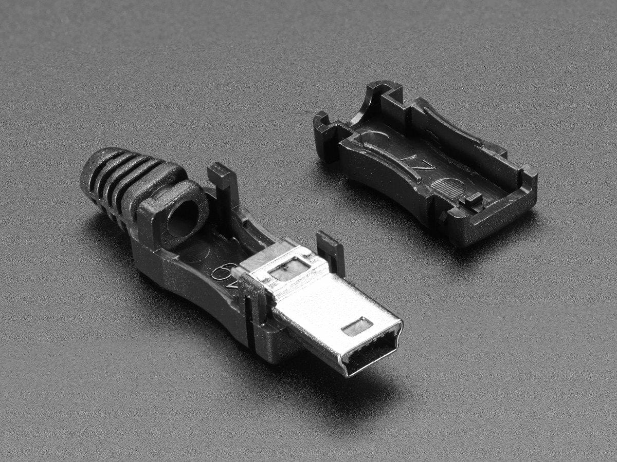 USB DIY Connector Shell - Type Mini-B Plug by The Pi Hut - The Pi Hut