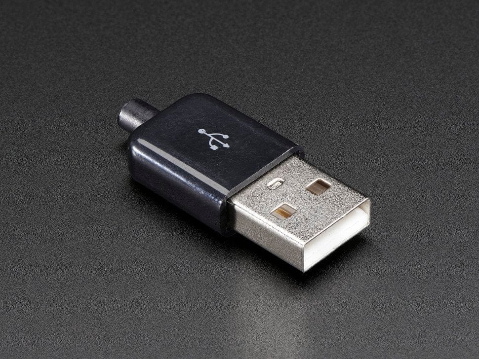 USB DIY Slim Connector Shell - A-M Plug by The Pi Hut - The Pi Hut