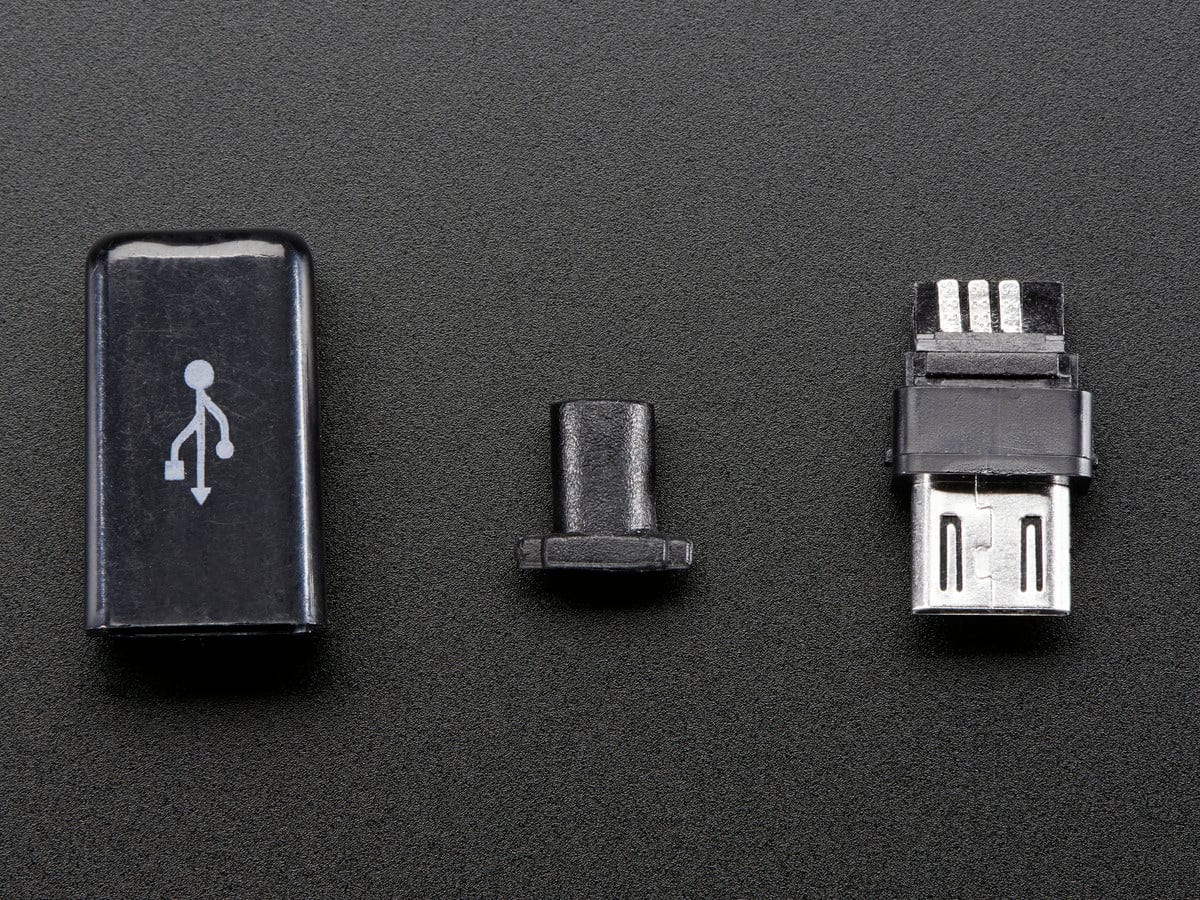 USB DIY Slim Connector Shell - MicroB Plug by The Pi Hut - The Pi Hut