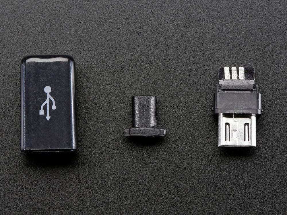 USB DIY Slim Connector Shell - MicroB Plug by The Pi Hut - The Pi Hut