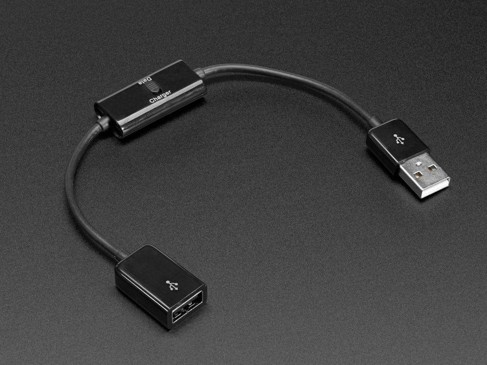 USB Extension Cable with Data/Charge Sync Switch by The Pi Hut - The Pi Hut