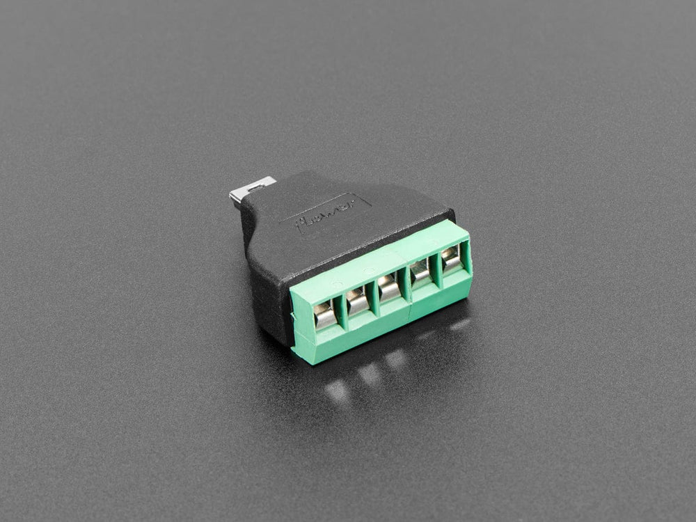USB Mini B Male Plug to 5-pin Terminal Block by The Pi Hut - The Pi Hut