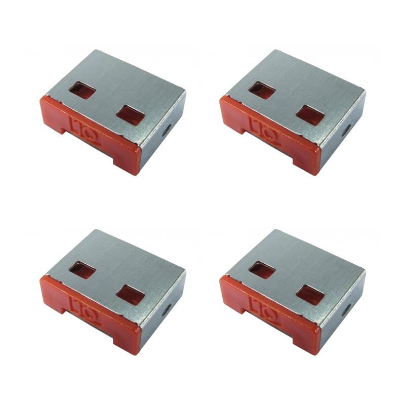 USB Port Blocker (inc. 4 port blocks) by The Pi Hut - The Pi Hut