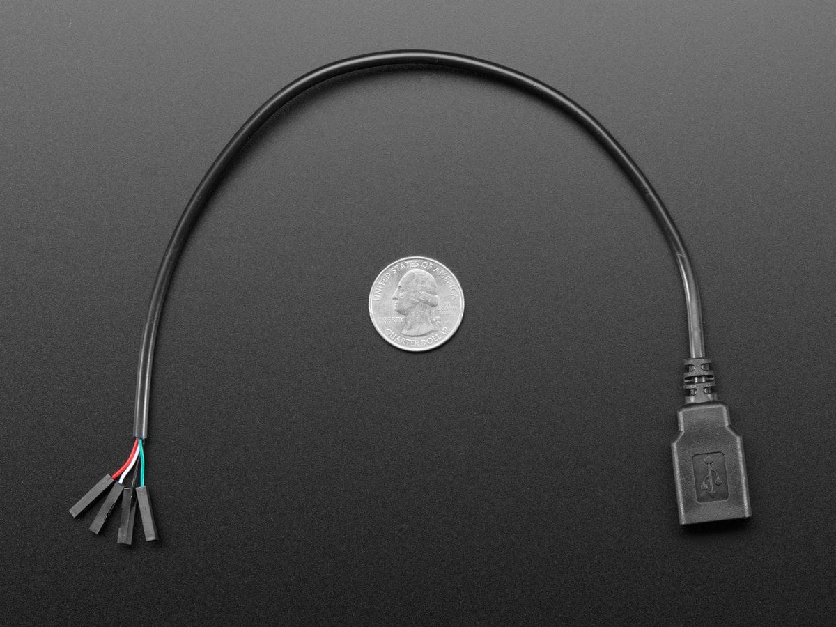 USB Type A Jack Breakout Cable with Premium Female Jumpers (30cm long) by The Pi Hut - The Pi Hut