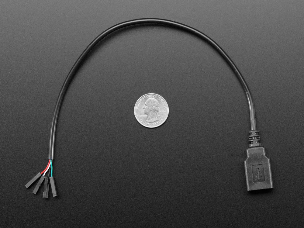 USB Type A Jack Breakout Cable with Premium Female Jumpers (30cm long) by The Pi Hut - The Pi Hut