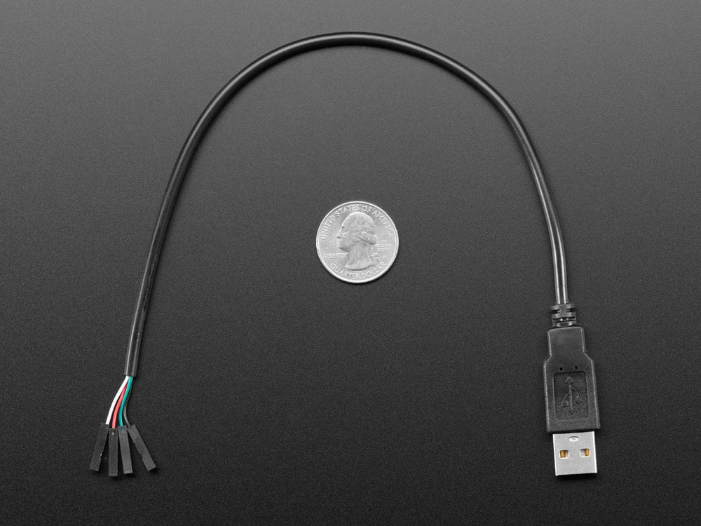 USB Type A Plug Breakout Cable with Premium Female Jumpers (30cm long) by The Pi Hut - The Pi Hut