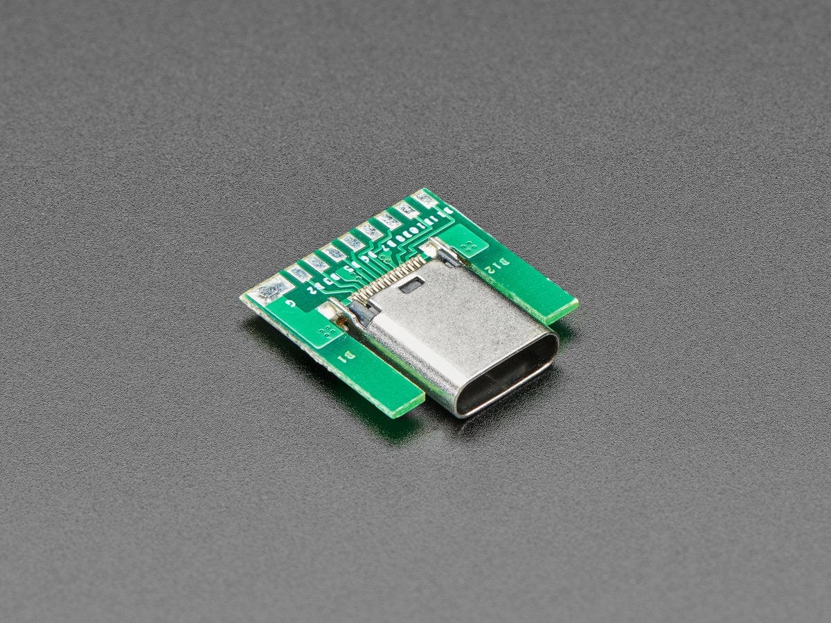 USB Type C Socket - SMT Inline Breakout Board - The Pi Hut