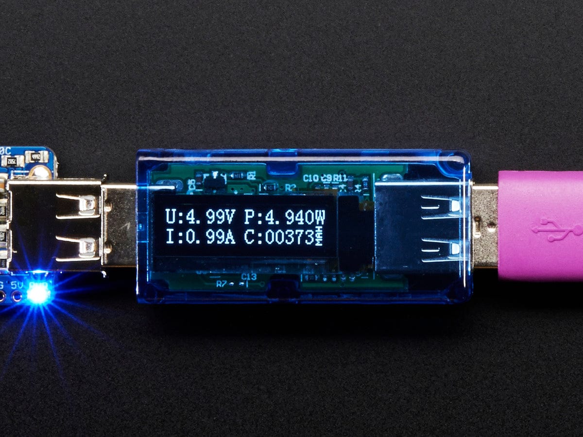 USB Voltage Meter with OLED Display by The Pi Hut - The Pi Hut