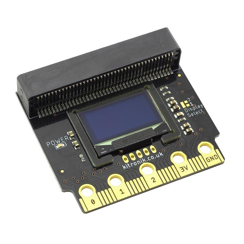 :VIEW Graphics128 OLED Display 128x64 for BBC micro:bit by Kitronik - The Pi Hut