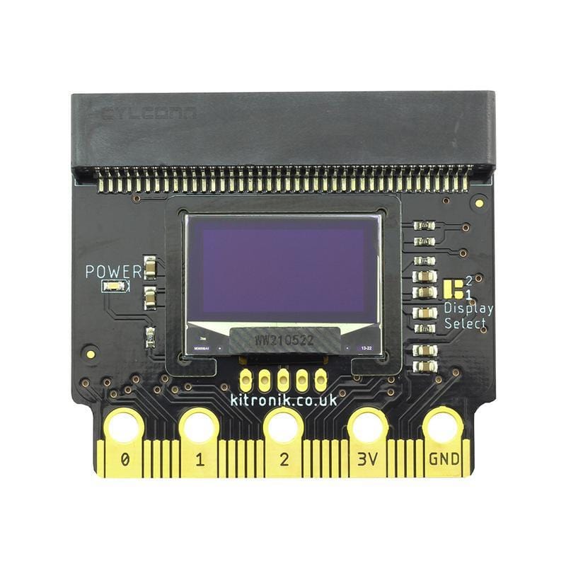:VIEW Graphics128 OLED Display 128x64 for BBC micro:bit by Kitronik - The Pi Hut