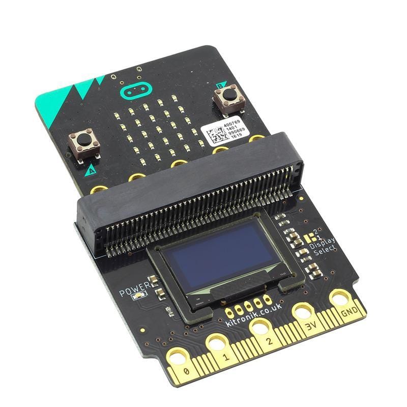 :VIEW Graphics128 OLED Display 128x64 for BBC micro:bit by Kitronik - The Pi Hut