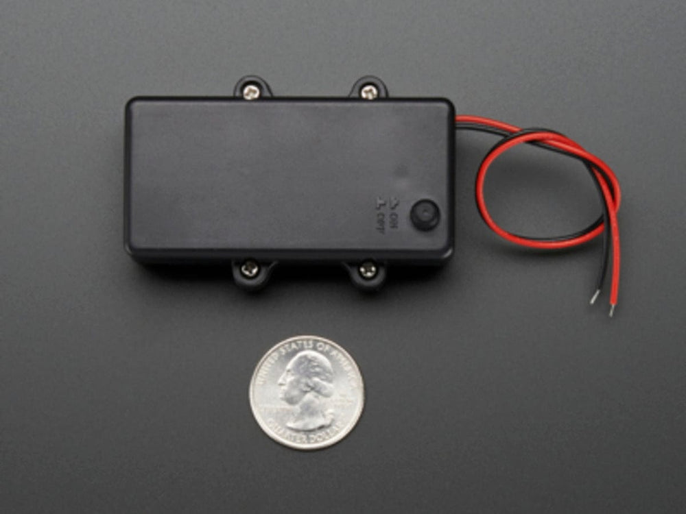 Waterproof 2xAA Battery Holder with On/Off Switch by The Pi Hut - The Pi Hut