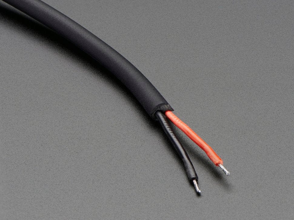 Waterproof DC Power Cable Set - 5.5/2.1mm by The Pi Hut - The Pi Hut
