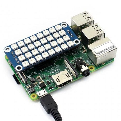 Waveshare - RGB LED pHAT (4 x 8) by Waveshare - The Pi Hut