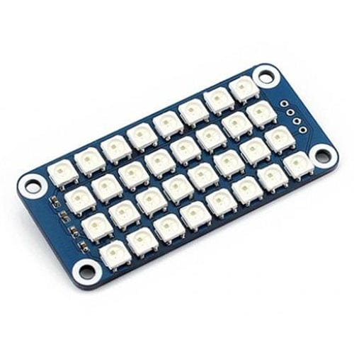Waveshare - RGB LED pHAT (4 x 8) by Waveshare - The Pi Hut