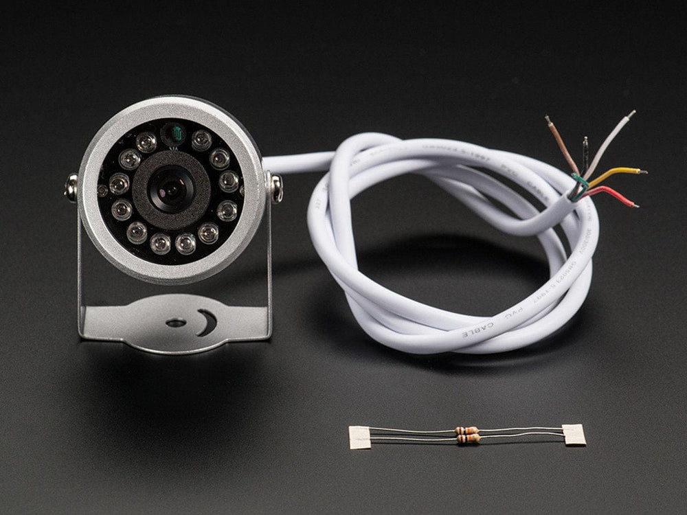 Weatherproof TTL Serial JPEG Camera with NTSC Video and IR LEDs by The Pi Hut - The Pi Hut