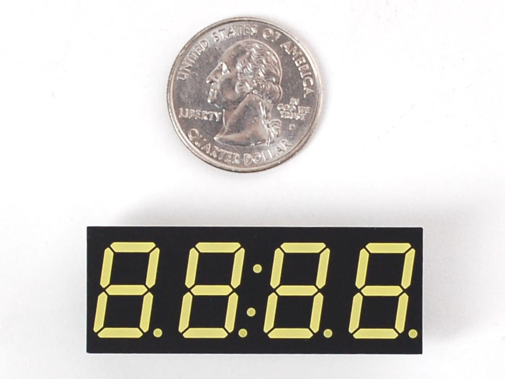 White 7-segment clock display - 0.56" digit height by The Pi Hut - The Pi Hut