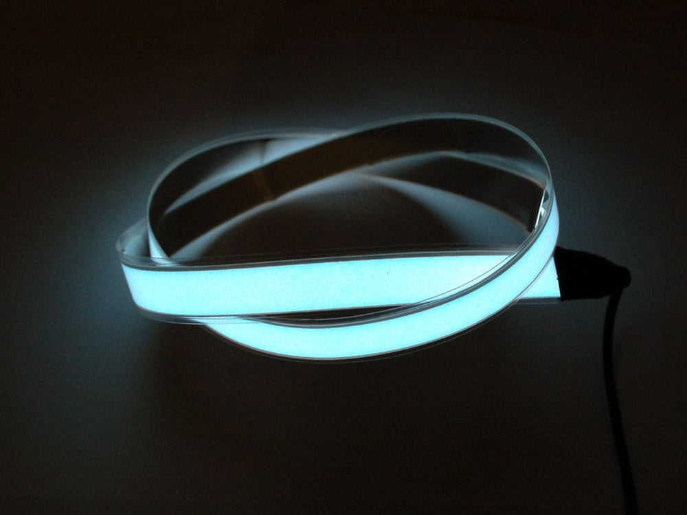 White Electroluminescent (EL) Tape Strip -100cm w/two connectors - The Pi Hut