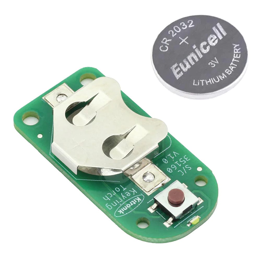 White LED Keyring Torch (Pre-built) by Kitronik - The Pi Hut