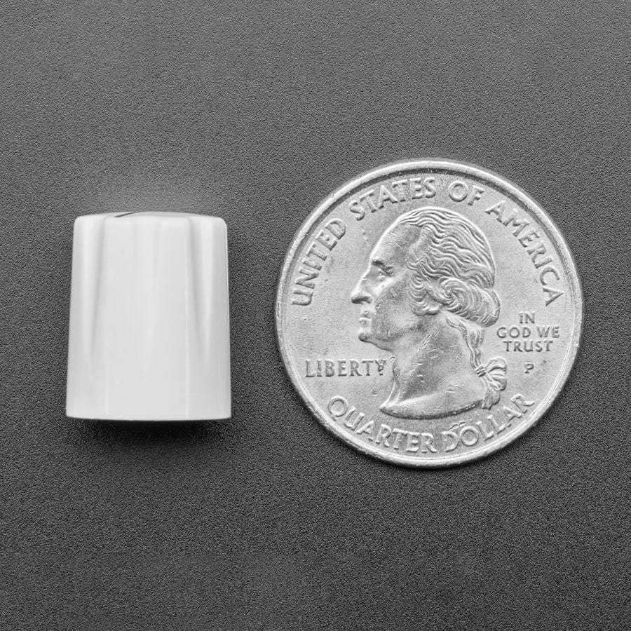 White Micro Potentiometer Knob - 4 pack by The Pi Hut - The Pi Hut