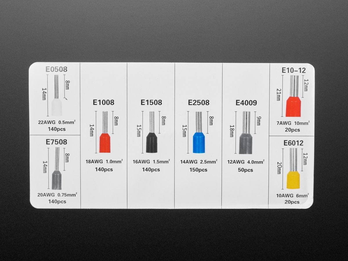 Wire Ferrule Kit - 800 pieces by The Pi Hut - The Pi Hut