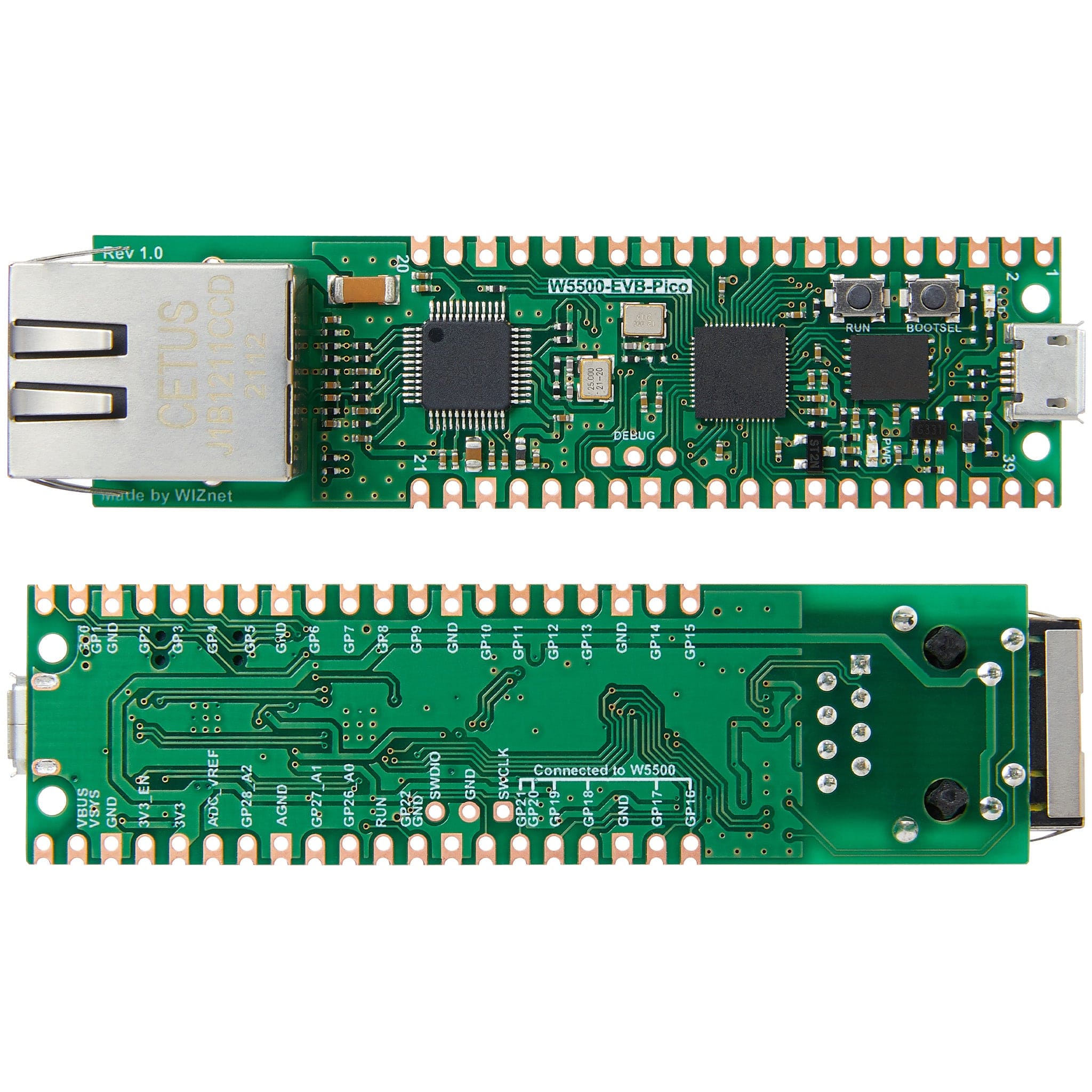 WIZnet W5500-EVB-Pico by WIZnet - The Pi Hut