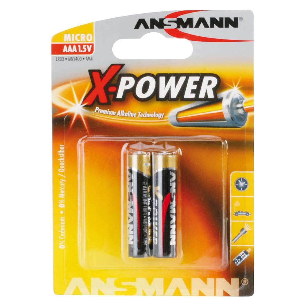 X-Power 1.5V AAA Alkaline Batteries (2-Pack) by ANSMANN - The Pi Hut