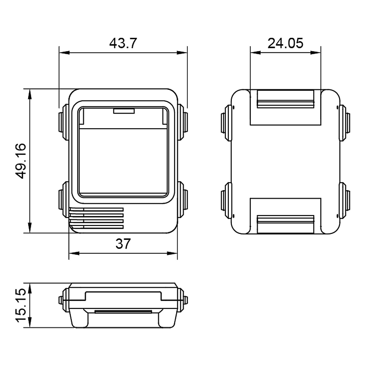 Yatari 2.0 Clear ABS Case for Watchy by SQFMI - The Pi Hut