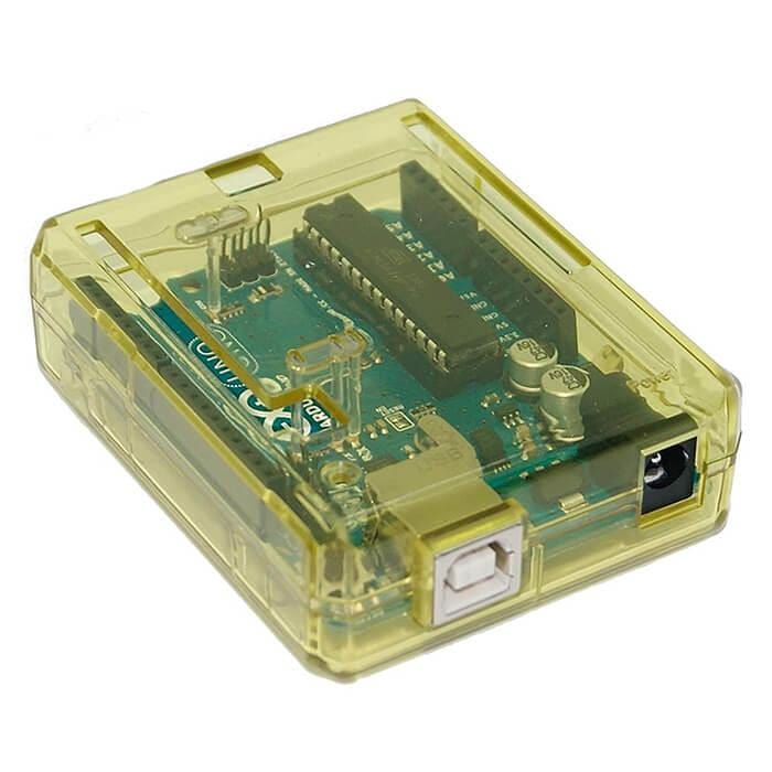 Yellow Protective case for Arduino Uno - The Pi Hut