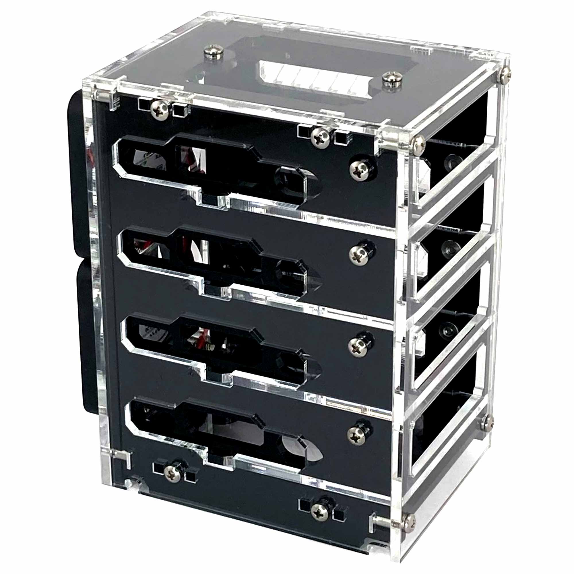 Zebra Bramble Cluster Case (4-stack) by C4 Labs - The Pi Hut