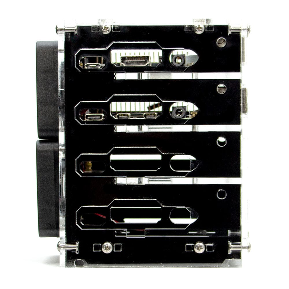 Zebra Bramble Cluster Case (4-stack) by C4 Labs - The Pi Hut