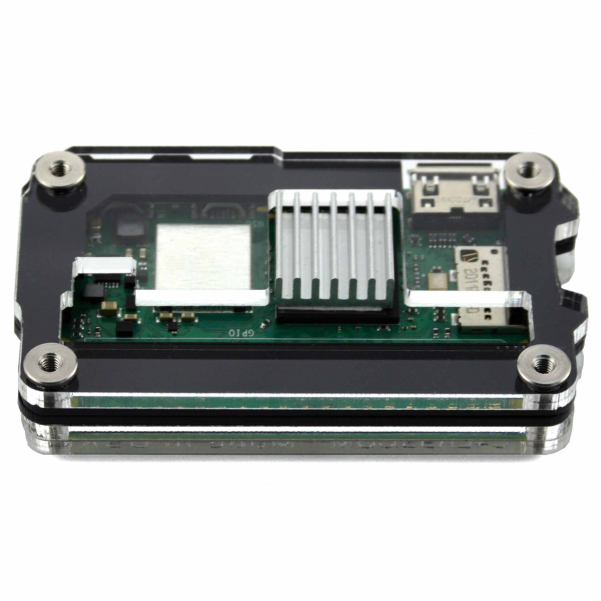 Zebra Zero GPIO Raspberry Pi Zero 2 Case - Black Ice by C4 Labs - The Pi Hut