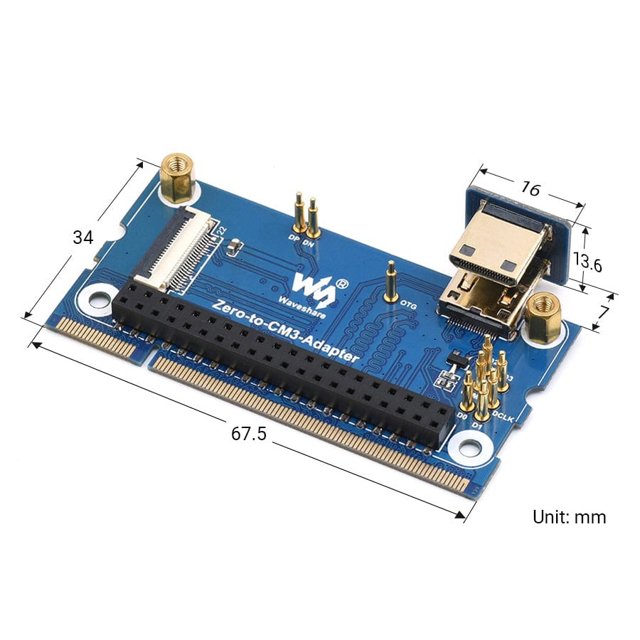 Zero 2 to CM3 Adapter by Waveshare - The Pi Hut