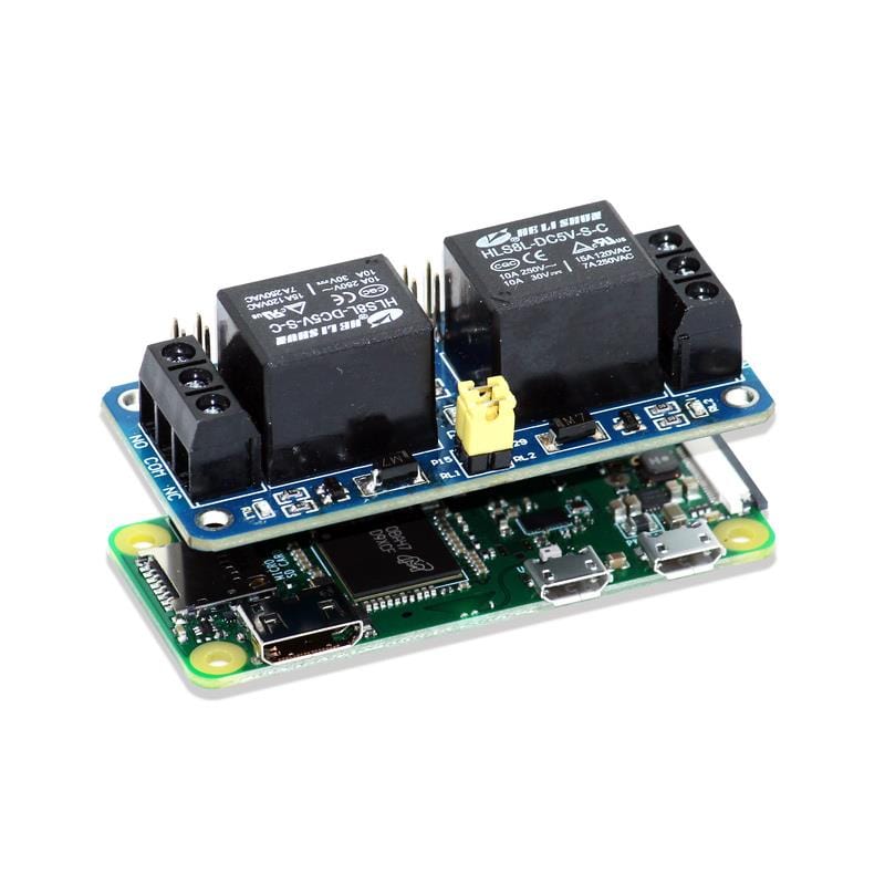 Zero Relay: 2-Channel 5V Relay Board for Pi Zero by SBC - The Pi Hut