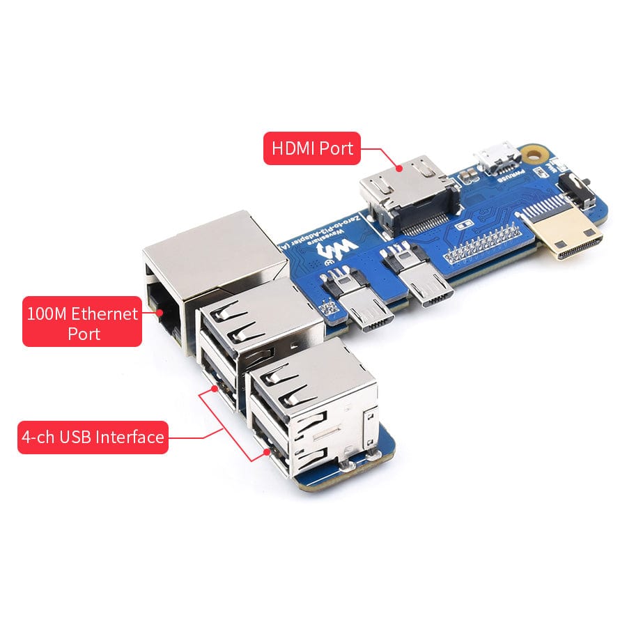 Zero to 3B Adapter (A) by Waveshare - The Pi Hut