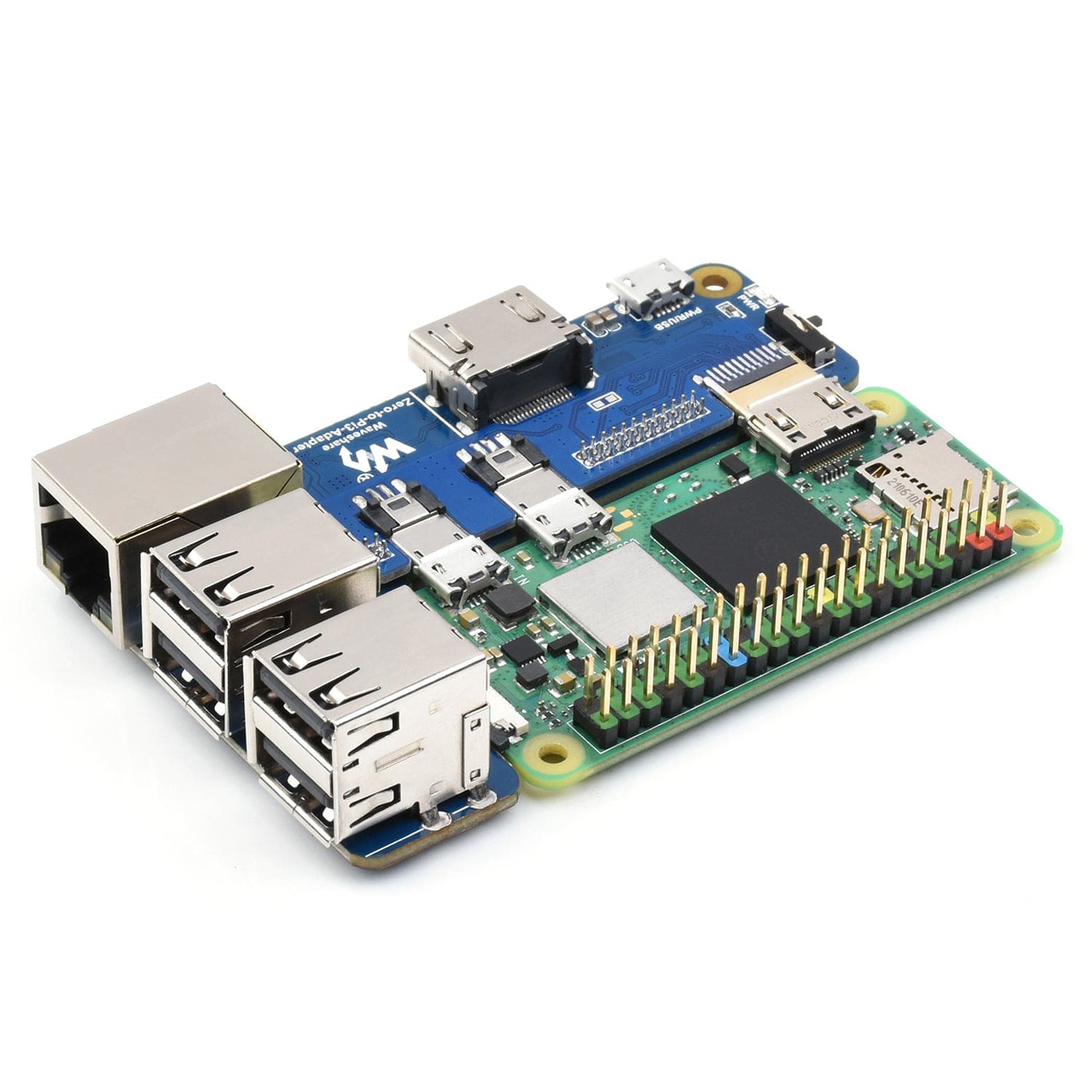Zero to 3B Adapter (A) by Waveshare - The Pi Hut
