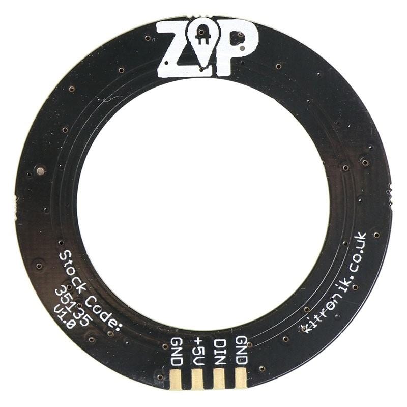 ZIP Circle - 12 ZIP LEDs by Kitronik - The Pi Hut